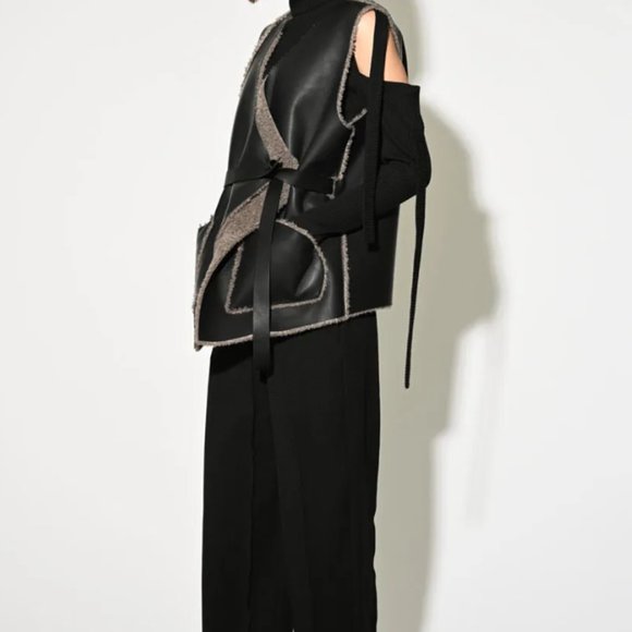 WConcept reversible leather, eco fur vest - NWT - Picture 3 of 5